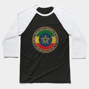 Vintage Federal Democratic Republic of Ethiopia Africa African Flag Baseball T-Shirt